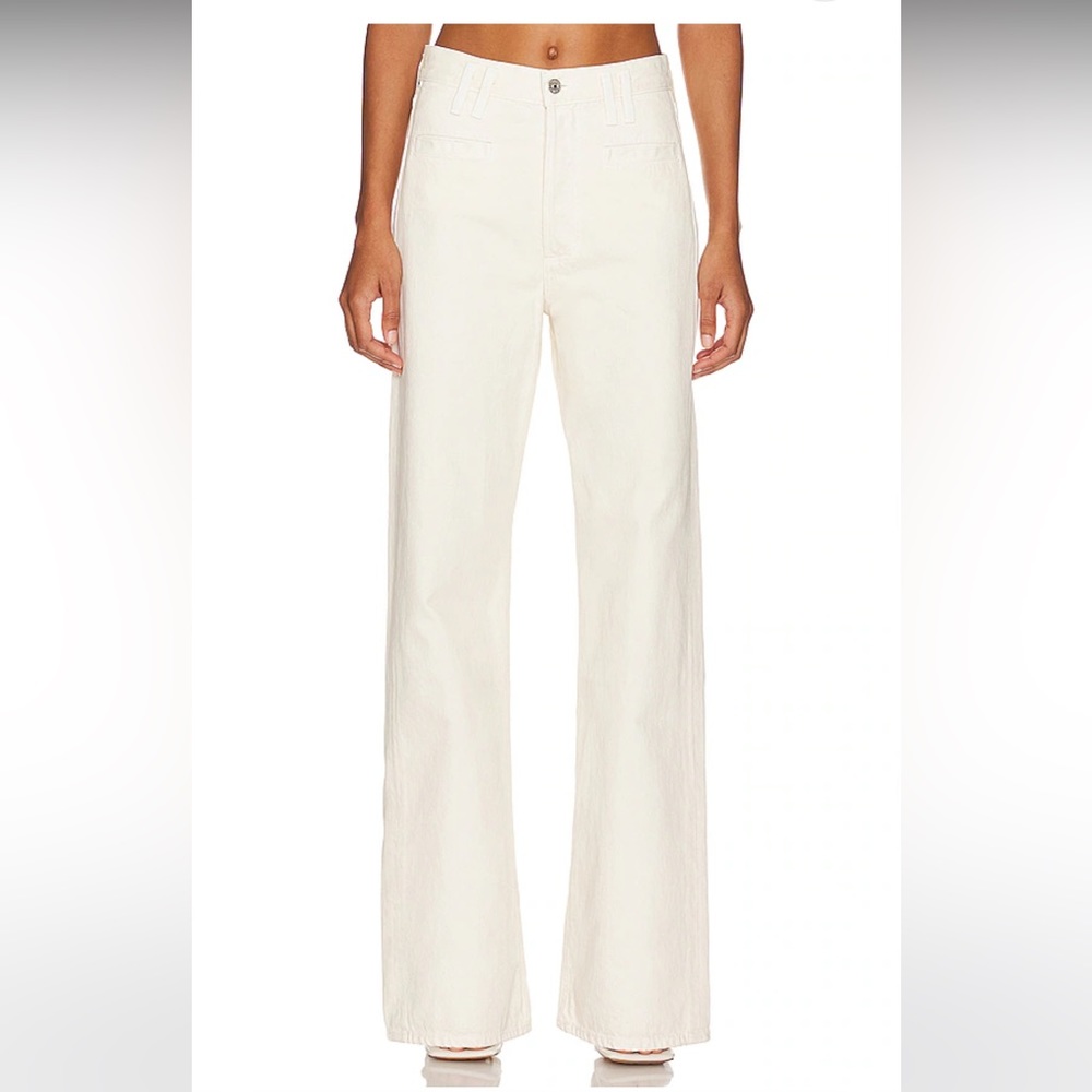 NWT Citizens of Humanity Gaucho High Rise Jean Trouser Marzipan Cream Sz 28